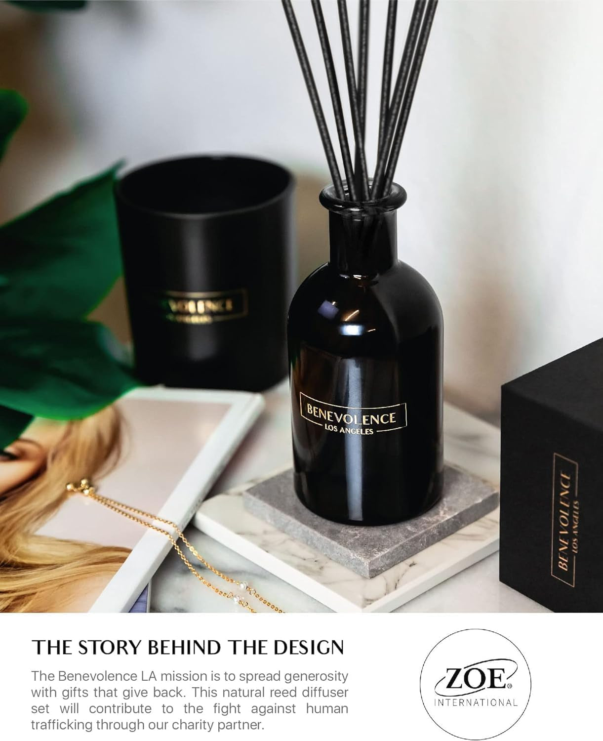 Reed Diffusers for Home Reed Diffusers for Home, Reed Diffusers for Home, Rose & Sandalwood Relaxing Fragrance | Aromatherapy Reed Diffuser Sticks with Gift Box, Scented Sticks for Bathroom | Home Décor