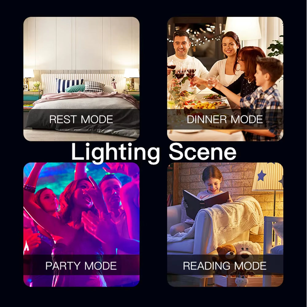 Tuya Zigbee GU10 smart LED bulbs, Tuya Zigbee GU10 WIFI Smart LED Bulbs RGB C+W White Dimmable Lamps Smart Life APP Control Light Bulbs Voice Alexa/Google