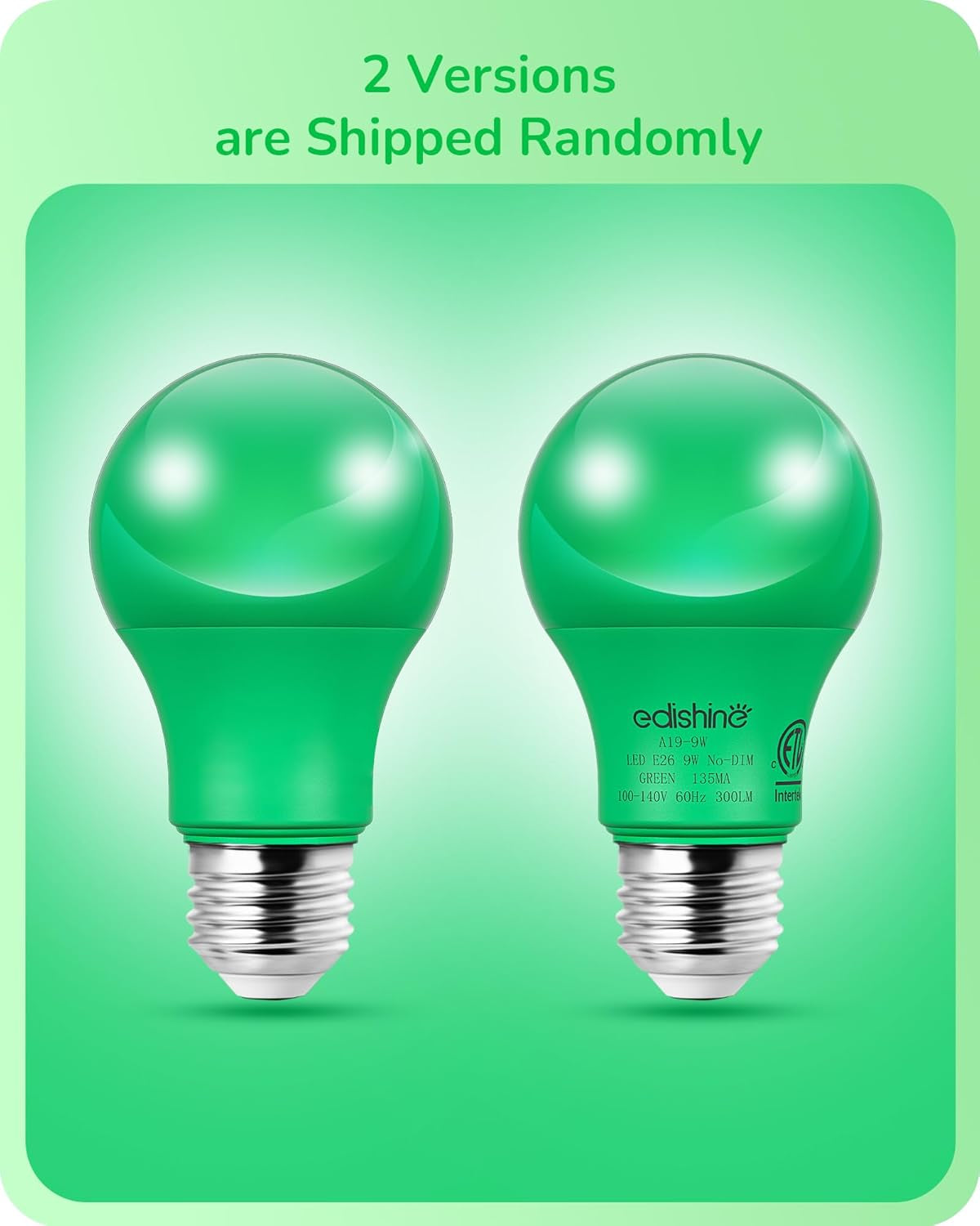 Green Light Bulb for Halloween Green Light Bulb for Halloween, Green Light Bulb for Halloween, A19 LED Light Bulb 60W Equivalent, E26 Medium Base, 9W, Green Lights Bulb for Halloween Decoration, Porch, Garden, 4 Pack