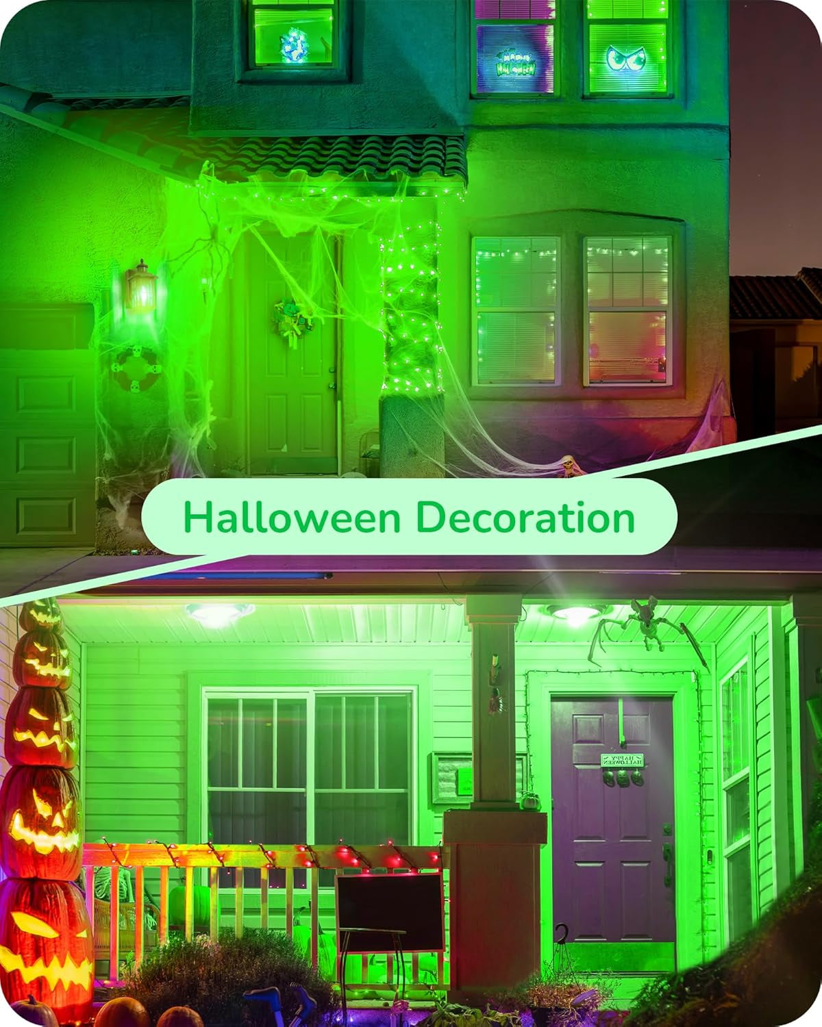Green Light Bulb for Halloween Green Light Bulb for Halloween Green Light Bulb for Halloween Green Light Bulb for Halloween, Green Light Bulb for Halloween, A19 LED Light Bulb 60W Equivalent, E26 Medium Base, 9W, Green Lights Bulb for Halloween Decoration, Porch, Garden, 4 Pack