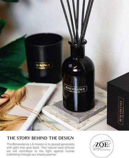 Reed Diffusers for Home Reed Diffusers for Home, Reed Diffusers for Home, Rose & Sandalwood Relaxing Fragrance | Aromatherapy Reed Diffuser Sticks with Gift Box, Scented Sticks for Bathroom | Home Décor