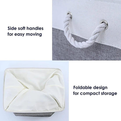 foldable fabric storage baskets Storage Baskets 12X8X5 Inch 10 Pack Fabric Baskets Foldable Storage Bins Decorative Baskets Cloth Storage Baskets Storage Foldable Storage Bin with Rope