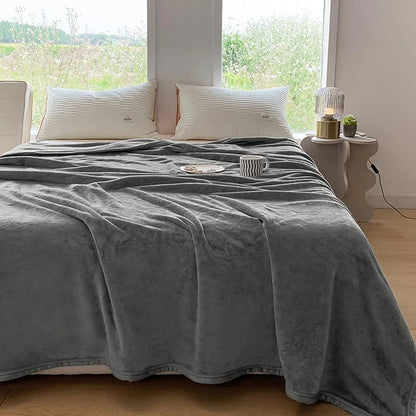 Fleece Blanket Throw Fleece Blanket Throw, Fleece Blanket Throw, Fleece Blanket Throw, Cozy Fuzzy Throw Blankets, Soft Plush Bed Blanket Gray, 60"X44"