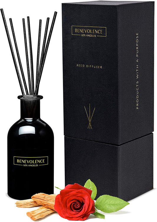 Reed Diffusers for Home Reed Diffusers for Home, Reed Diffusers for Home Reed Diffusers for Home, Reed Diffusers for Home, Rose & Sandalwood Relaxing Fragrance | Aromatherapy Reed Diffuser Sticks with Gift Box, Scented Sticks for Bathroom | Home Décor