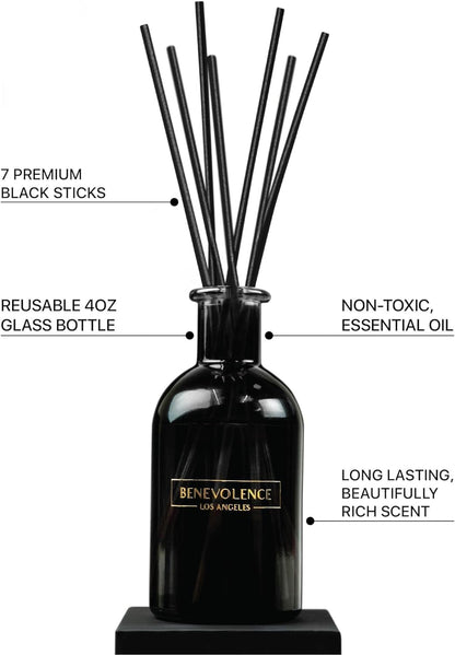 Reed Diffusers for Home Reed Diffusers for Home, Reed Diffusers for Home, Rose & Sandalwood Relaxing Fragrance | Aromatherapy Reed Diffuser Sticks with Gift Box, Scented Sticks for Bathroom | Home Décor